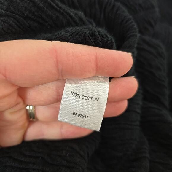 Pure J Jill Black Textured Dress Shift Sweater Long Sleeve Size Medium Pockets - Picture 4 of 13